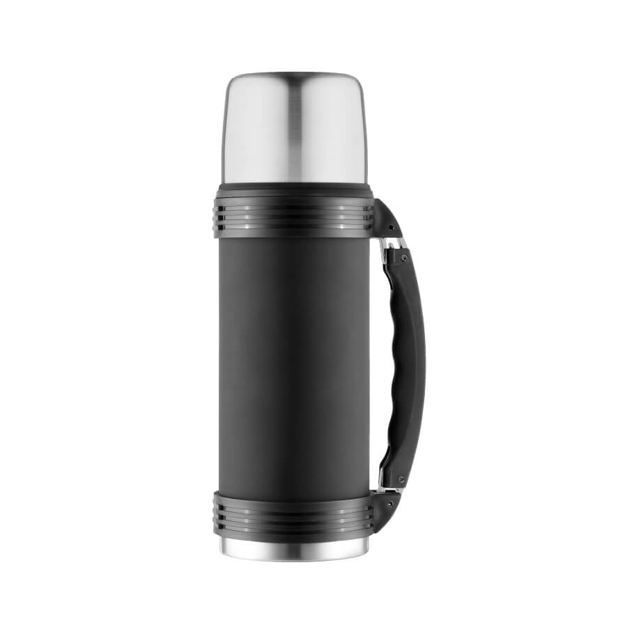 ขวดน้ำสุญญากาศสแตนเลสสตีล BergHOFF รุ่น Essential ทนทาน 1 ลิตร สีดำ 1100250